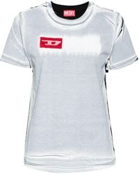 DIESEL - Creased-Paint Cotton T-Shirt - Lyst