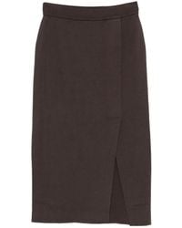 AROVESCIO - Slit-Front Midi Skirt - Lyst