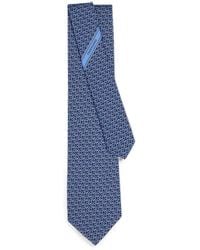 Ferragamo - Gancini Links Print Silk Tie - Lyst