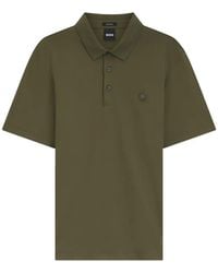 BOSS - Double B Monogram-Patch Polo Shirt - Lyst