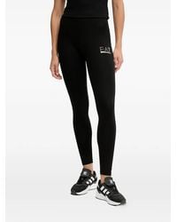 EA7 - Logo-Detail Leggings - Lyst