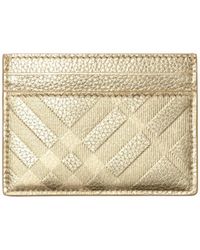 Burberry - Embossed-Check Card Case - Lyst