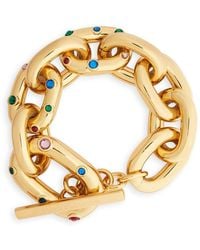 Rabanne - Xl Link Embellished Chain Bracelet - Lyst