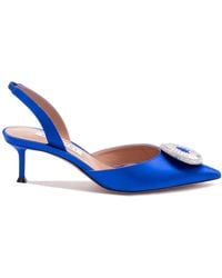 Aquazzura - 50 Mm Crystal Hoop Sling Slingback - Lyst