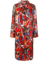 Marni Mantel Met Bloemdessin - Rood