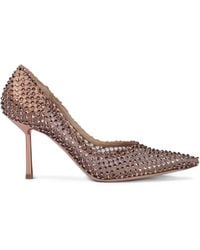Le Silla - 90Mm Gilda Crystal-Embellished Mesh Pumps - Lyst