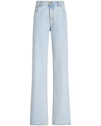 Etro - Logo-Embroidery Straight-Leg Jeans - Lyst