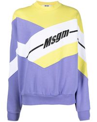 MSGM - Abstract-Print Long-Sleeve Sweatshirt - Lyst