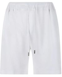 Fedeli - Drawstring-Waist Cotton Shorts - Lyst