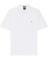 BOSS - Logo-Detail Cotton Polo Shirt - Lyst