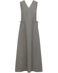 Peserico - V-Neck Midi Dress - Lyst