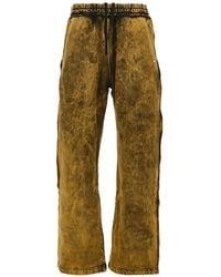 DIESEL - Joggingbroek Met Gerafelde Afwerking En Acid Wassing - Lyst
