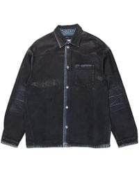 Purple Brand - Logo-Embossed Coated Shirt Jacket - Lyst