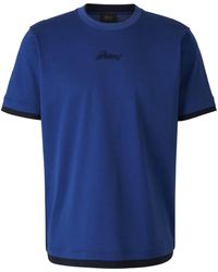 Brioni - T-Shirt À Logo Brodé - Lyst