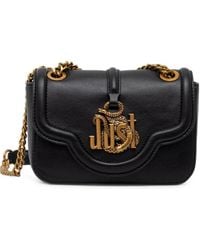 Just Cavalli - Snake-Plaque Chain-Link Shoulder Bag - Lyst