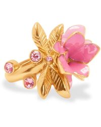 Oscar de la Renta - Flower Enamel-detail Ring - Lyst