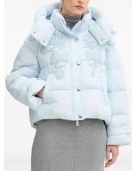ERMANNO FIRENZE - Embroidered Puffer Jacket - Lyst