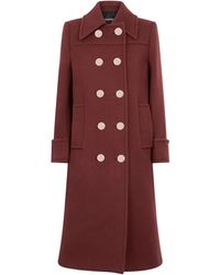 Roberto Cavalli - Double-Breasted Wool Coat - Lyst