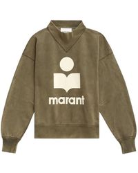 Isabel Marant - Moby Logo-embroidered Mock-neck Sweatshirt - Lyst
