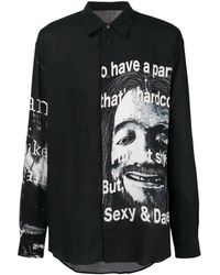 Yohji Yamamoto - Overhemd Met Grafische Print - Lyst