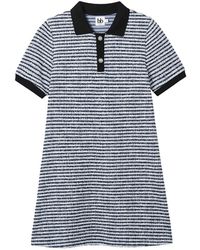 B+ AB - Polo-Collar Striped Dress - Lyst