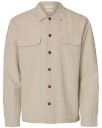 SELECTED - Flap-Pocket Buttoned Overshirt - Lyst