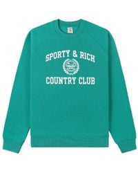 Sporty & Rich - Graphic-Print Crew-Neck Sweatshirt - Lyst