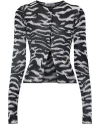 The Attico - Animal-Motif Knit Cardigan - Lyst