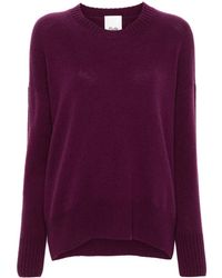 Allude - Ribbed-Trim Crew-Neck Sweater - Lyst