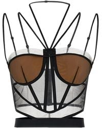Nensi Dojaka - 'sheer Corset' Top - Lyst