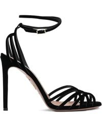Aquazzura - Wild Dream Sandalen Aus Samt 105Mm - Lyst