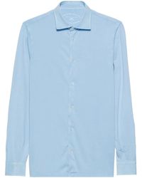 Fedeli - Plain Organic-Cotton Shirt - Lyst