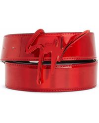 Giuseppe Zanotti - Giuseppe Logo-buckle Leather Belt - Lyst