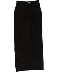 DUCIE - Jupe Longue Chicago En Daim - Lyst
