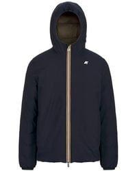 K-Way - Rubberised Logo Hooded Jacket - Lyst