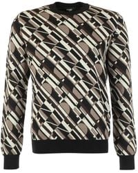 Fendi - Patterned Crew-Neck Sweater - Lyst