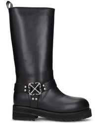 Off-White c/o Virgil Abloh - Bottes Off Track En Cuir À Détail De Boucle - Lyst