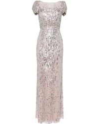 Jenny Packham - Abendkleid Mit Pailletten - Lyst