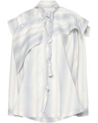 Lemaire - Asymmetrical Striped Blouse - Lyst
