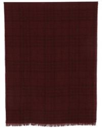 Destin - Check-Pattern Frayed-Edge Scarf - Lyst