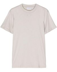 Calvin Klein - Katoenen T-shirt Met Logo-reliëf - Lyst