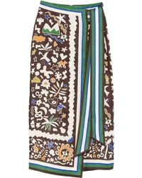 ALÉMAIS - Maroc Midi-Rok Met Grafische Print - Lyst