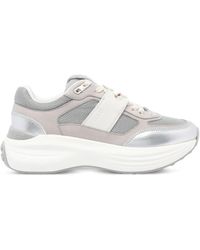 Tod's - Sneakers En Tissu Et Cuir Métallisé - Lyst
