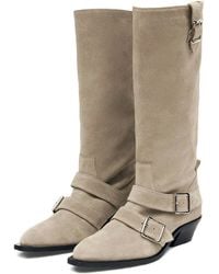Alohas - 45Mm Ryder Buckle-Detail Suede Boots - Lyst