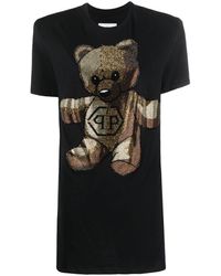 Philipp Plein - Abito modello T-shirt Teddy Bear con decorazione - Lyst