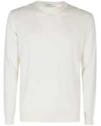 FILIPPO DE LAURENTIIS - Crew-Neck Fine-Knit Sweater - Lyst