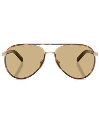 Prada - Pilot-Frame Tortoiseshell Sunglasses - Lyst