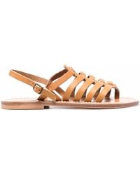 K. Jacques - Open-Toe Leather Sandals - Lyst
