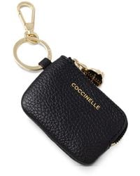 Coccinelle - C-Me Softy Logo-Print Pebbled-Leather Keyring - Lyst