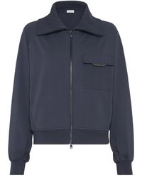 Brunello Cucinelli - Felpa Con Dettaglio Monili - Lyst